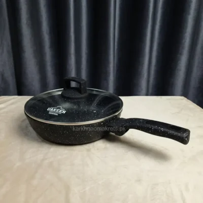 Uakeen VK-345 deep frypan angled view with handle