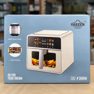 Uakeen ZL-1713 12L 3000W Digital Air Fryer — retail box front Uakeen ZL-1713 12L 3000W Digital Air Fryer retail box front