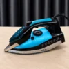 Full Unit Side View Uakeen ZL-810 steam iron side profile blue black