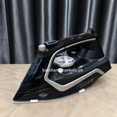 Full Unit Side View Uakeen ZL-822 steam iron side profile black