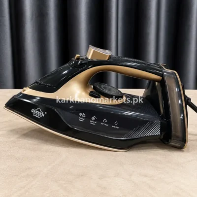 Uakeen ZL-830 steam iron side profile black gold